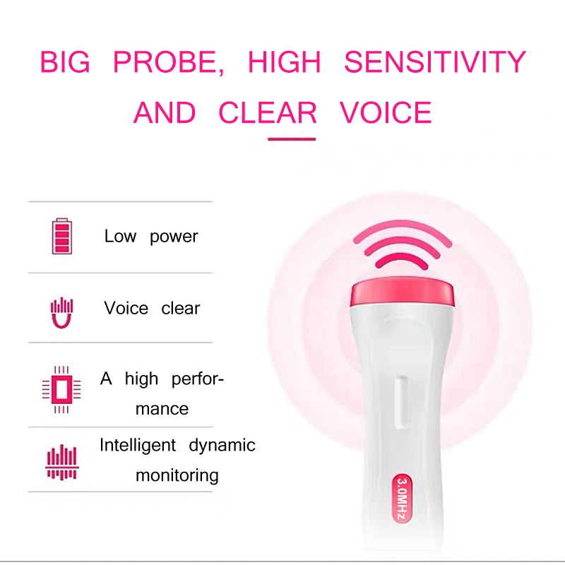 Doppler fœtal 3.0MHz Mybooni — Moniteur cardiaque anténatal usage domicile