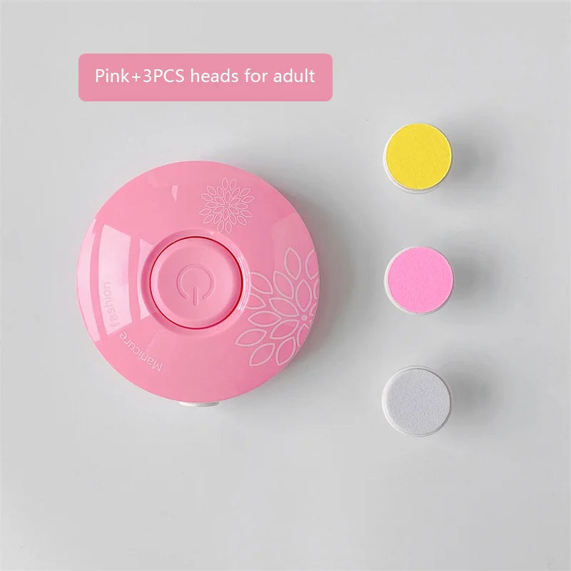 Lime à ongles électrique bébé cartoon - kit manucure pédicure nouveau-né outil soin enfant adulte