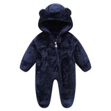 Grenouillère bébé flanelle douce chaude - combinaison imprimée cartoon automne-hiver 0-19 mois