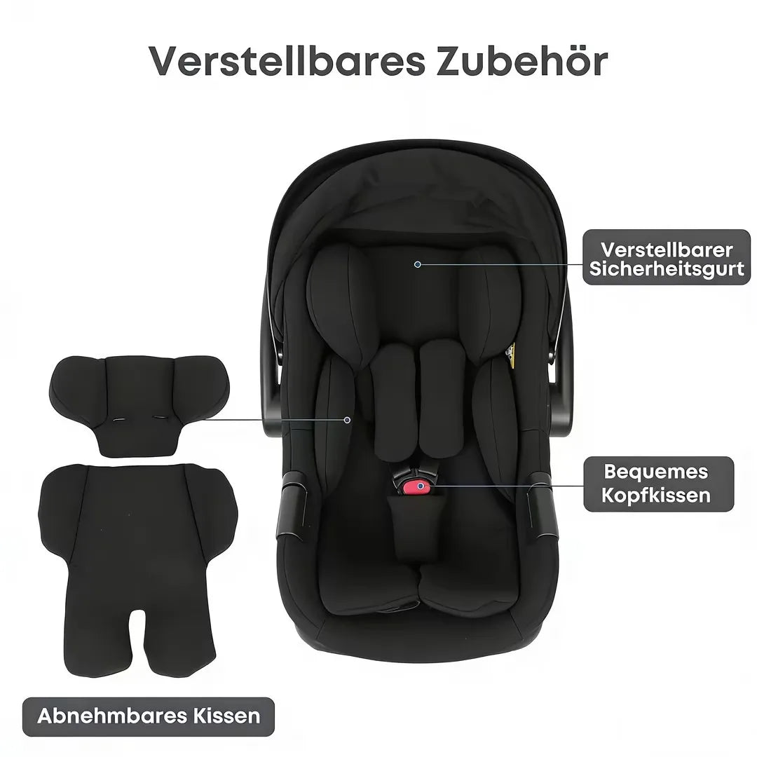 Siège auto i-Size Isofix Mybooni — Léger avec auvent solaire