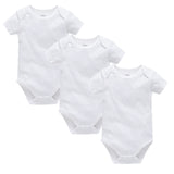 Pack 3 ou 5 bodies manches courtes Mybooni — Coton blanc 0-24 mois