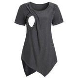 Haut allaitement maternité doux casual manches courtes - t-shirt infirmière femme enceinte été
