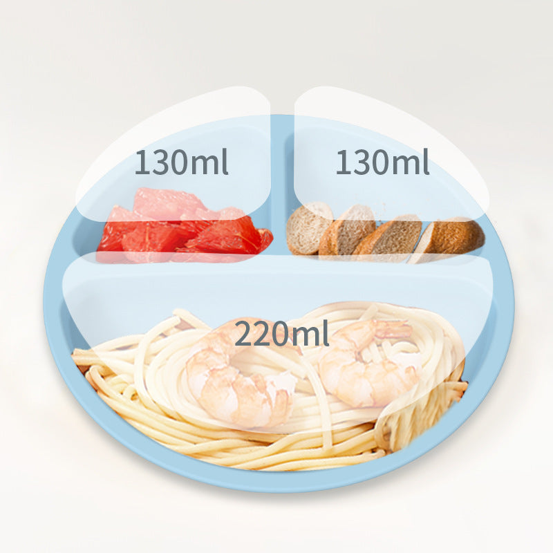 Set repas bébé silicone sans BPA ventouse - bol assiette tasse paille cuillère fourchette enfant