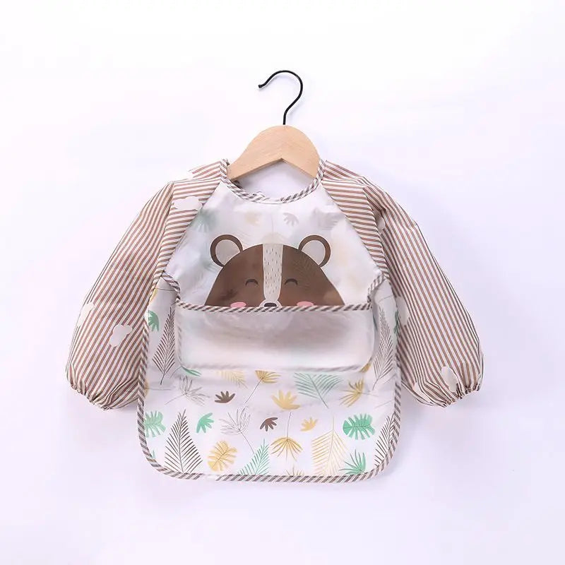 Bavoir imperméable manches longues Mybooni — Tablier repas protection vêtements
