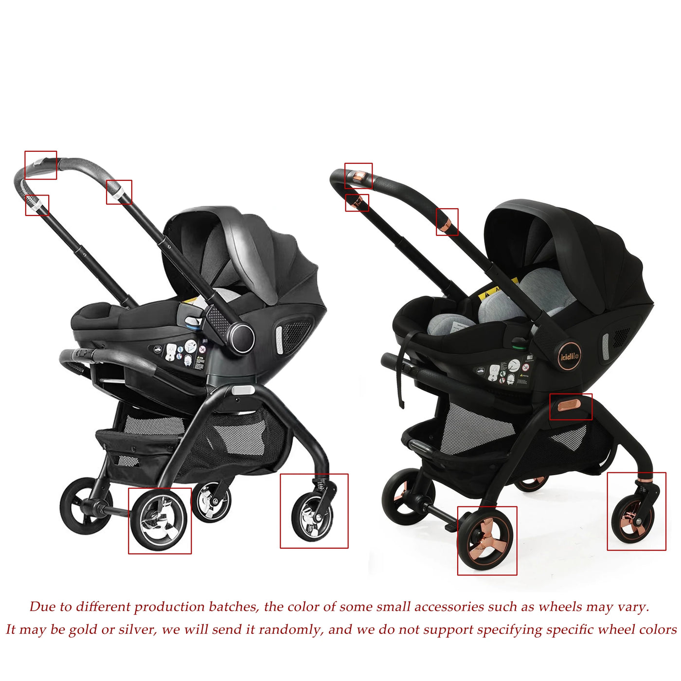Poussette 3-en-1 portable Bouni — Nacelle nouveau-né et siège auto