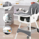 Chaise haute portable convertible Mybooni — Double plateau repas et jeux