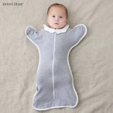 Gigoteuse nouveau-né anti-sursaut mains levées coton - turbulette emmaillotage couverture bébé