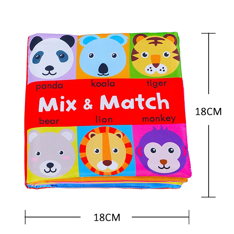 Livre tissu activités Montessori Mybooni — Noir et blanc bébé 0-12M