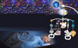 Mobile musical lumineux et projecteur pour lit bébé - télécommande jouet nouveau-né