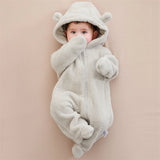 Grenouillère bébé flanelle douce chaude - combinaison imprimée cartoon automne-hiver 0-19 mois