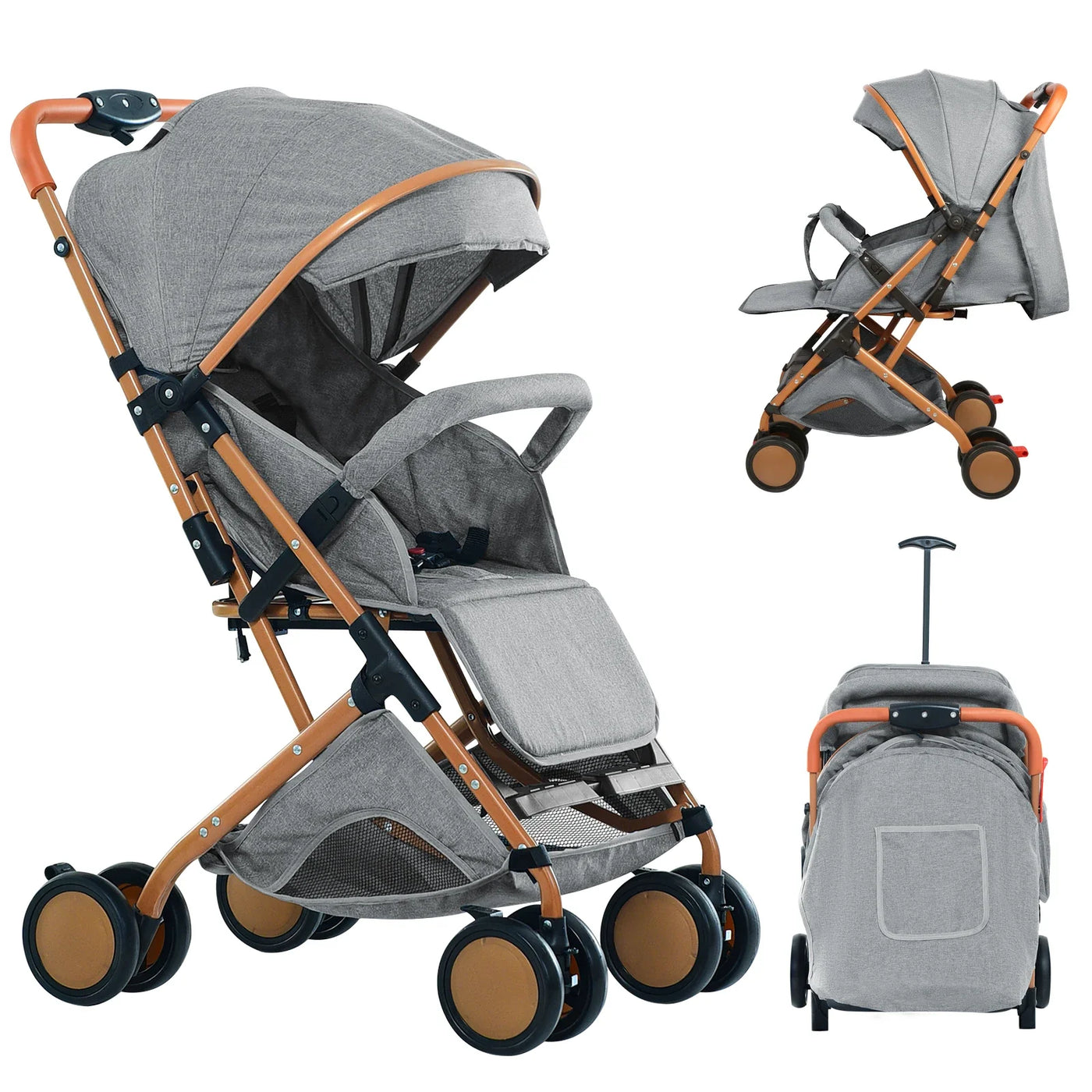 Poussette bébé Gris en situation d'utilisation