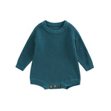 Combinaison tricot nouveau-né printemps-automne - grenouillère pull casual garçon fille 0-2 ans