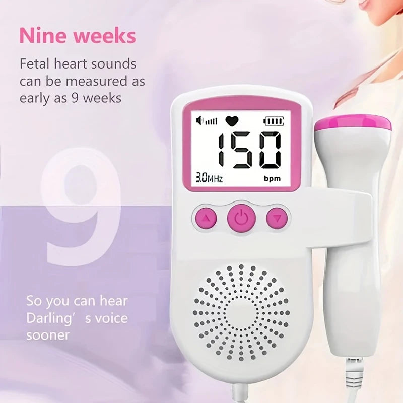 Doppler fœtal 3.0MHz Mybooni — Moniteur cardiaque anténatal usage domicile