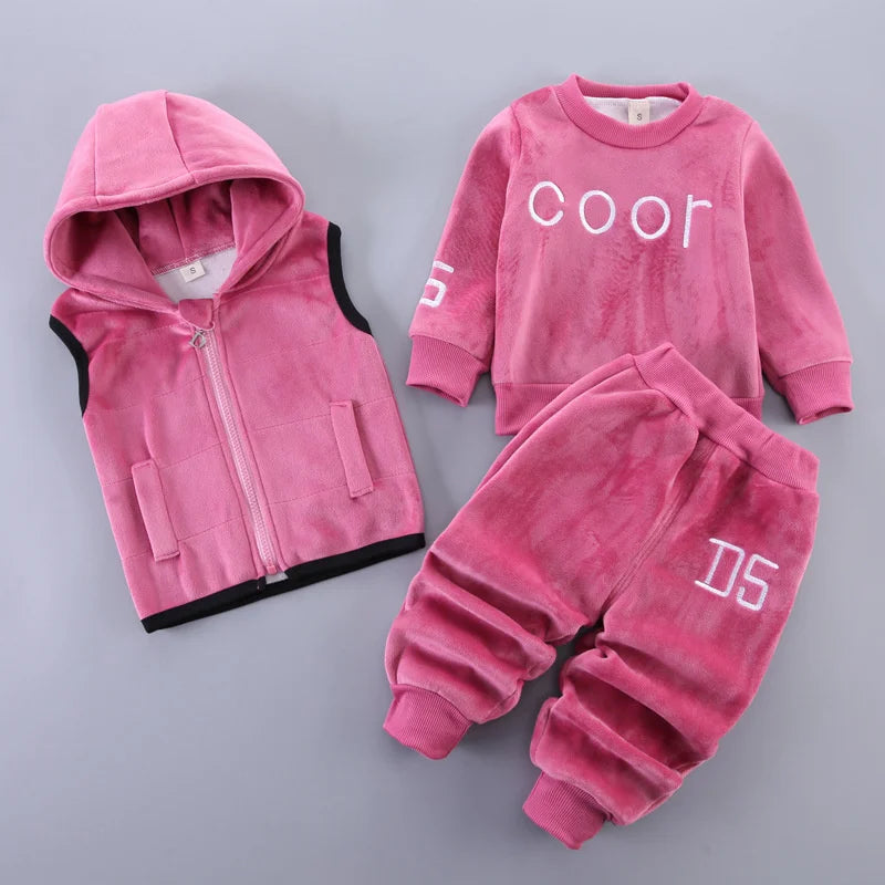 Ensemble sweat à capuche + pantalon bébé garçon/fille - tenue chaude automne-hiver nouveau-né