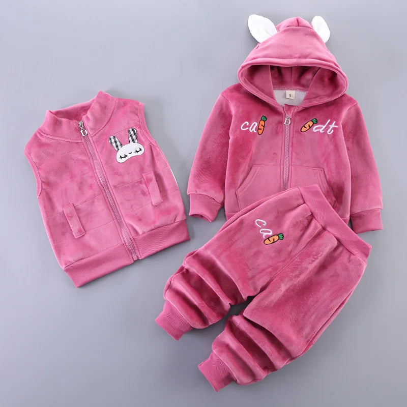 Ensemble sweat à capuche + pantalon bébé garçon/fille - tenue chaude automne-hiver nouveau-né