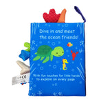 Livre tissu bébé animaux Mybooni | Queue grelot éveil sensoriel 0-36M