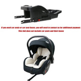 Poussette double jumeaux pliable Mybooni — Double siège landau avec amortisseurs