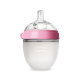 Lot 2 biberons bébé sans BPA Mybooni — Silicone 150 ml et 240 ml vert/rose