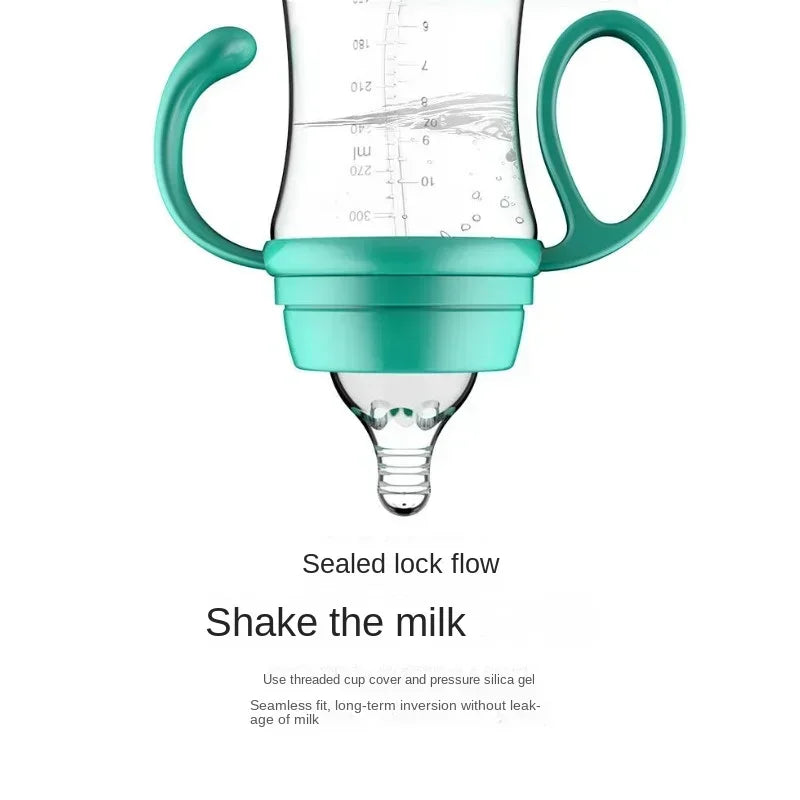 Biberon bébé silicone anti-chute Bouni — Paille et poignée isotherme