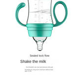 Biberon bébé silicone anti-chute Bouni — Paille et poignée isotherme