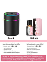 Diffuseur Aromathérapie 180ml Mybooni | Humidificateur LED 7 Couleurs USB