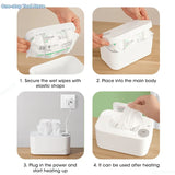 Chauffe-lingettes bébé USB intelligent - appareil chauffant lingettes et serviettes coton