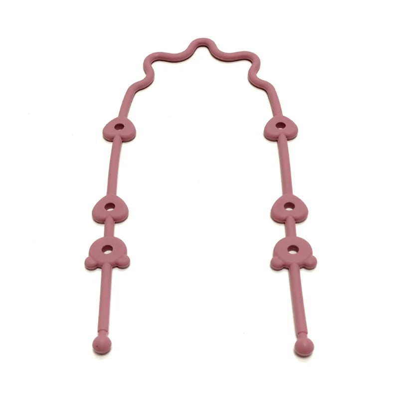 Attache-tétine silicone avec sangle de sécurité - accessoire poussette et chaise haute