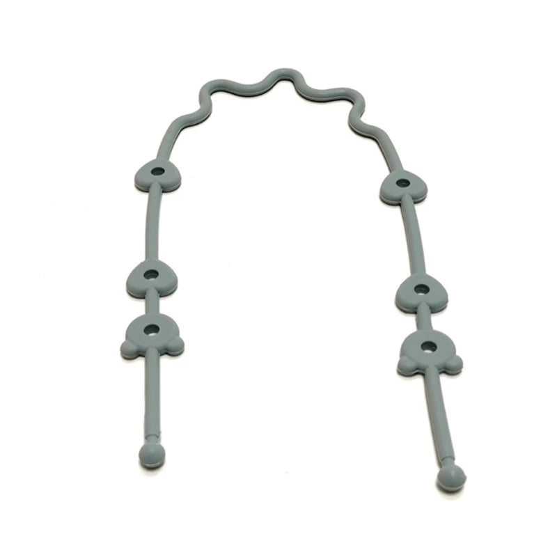 Attache-tétine silicone avec sangle de sécurité - accessoire poussette et chaise haute