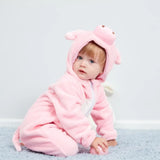 Combinaison pyjama bébé flanelle cartoon - grenouillère licorne/lapin/dinosaure animal