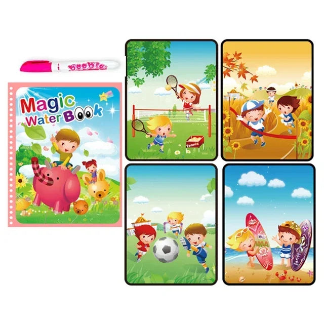 Cahiers coloriage magiques à l'eau Mybooni — Jouet Montessori éducatif 2-4 ans