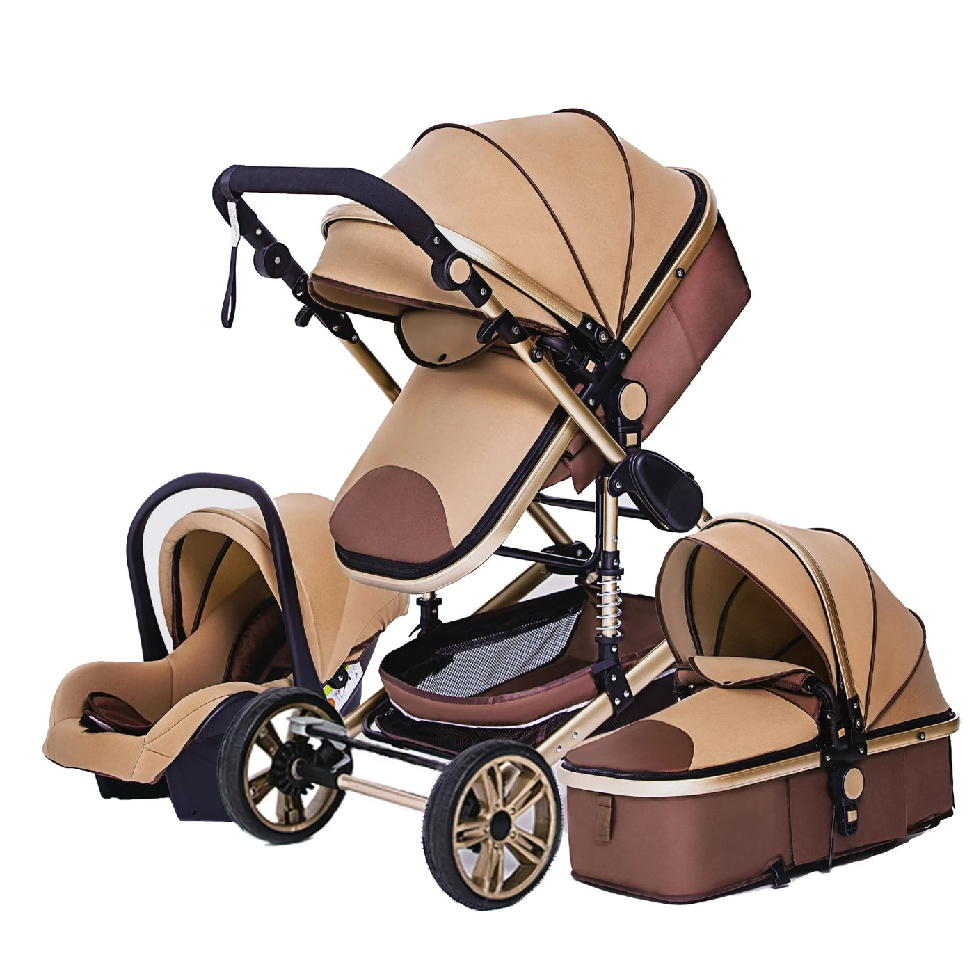 Poussette 3-en-1 pliable Mybooni — Multifonction siège auto inclus