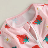 Combinaison bain bébé fille longues manches zipée — Bouni