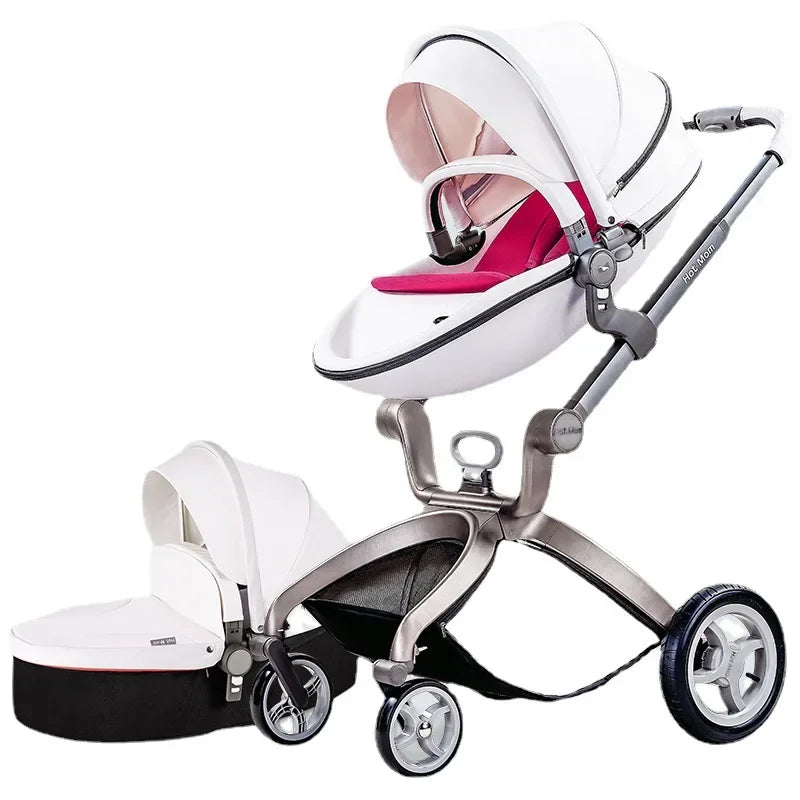 Poussette bébé Marron en situation d'utilisation