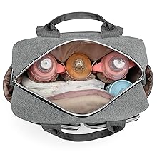 Sac à langer KONO élégant avec poches isothermes biberons